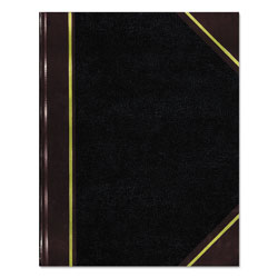 National Brand Texthide Eye-Ease Record Book, Black/Burgundy/Gold Cover, 10.38 x 8.38 Sheets, 300 Sheets/Book