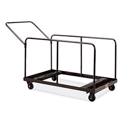 National Public Seating Folding Table Dolly For Round and Rectangular Tables, 660 lb Capacity, 31.25 x 27.75 x 47.5, Brown