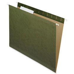 Nature Saver Hanging File Folders, Recycled, 1/3 Cut, Letter, Green