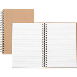 Nature Saver Hardcover Notebook, 8-1/4 in x 5-7/8 in, Twin, 80 Sheets, BN/KFT