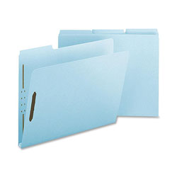 Nature Saver Pressboard Fastener Folder, Letter, 25/Box, Light Blue