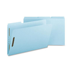 Nature Saver Pressboard Fastener Folder, Legal, 25/Box, Light Blue