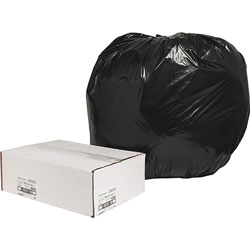 Nature Saver Recycled Black Trash Bags, 56 Gallon, Box of 100
