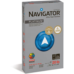 Navigator Platinum Paper, 99 Bright, 20lb, 8.5 x 14, White, 500 Sheets/Ream, 10 Reams/Carton