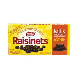Nestle Raisinets Milk Chocolate Candy Raisins, 3.5 oz Box, 15 Boxes/Carton