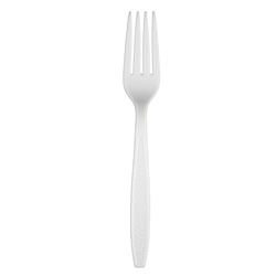 Netchoice Heavy Weight Polystyrene White Fork, Case of 1000