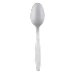 Netchoice Heavy Weight Polystyrene White Teaspoon, Case of 1000