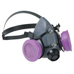 North Safety Products 5500 Series Low Maintenance Half Mask Respirator, Medium