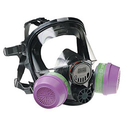 North Safety Products 7600 Series Silicone Full Facepiece Respirator, Small