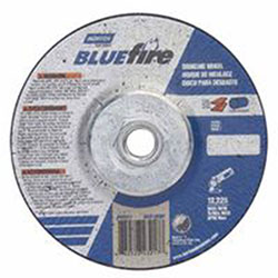Norton BlueFire Depressed Center Wheels, 5in Dia, 5/8in Arbor, 1/4in Thick, 24 Grit