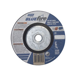 Norton Bluefire Type 27 RightCut Cutoff Wheel, 4-1/2 in dia, 1/16 in Thick, 5/8 in -11 Arbor, 36 Grit