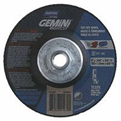 Norton Gemini Right Cut Depressed Center Wheel, 5 in Thick, Aluminum Oxide
