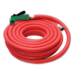 Notrax Hot Water Hose for Food Service Kitchen Washes, 5/8 in ID, 25 ft L, Red