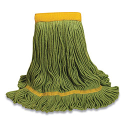 O'Dell® 1400 Series Mop Head, Cotton/Rayon/Synthetic Blend, Medium, 5 in Headband, Green