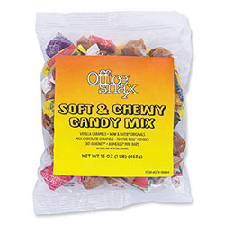 Office Snax Candy Assortments, Soft and Chewy Candy Mix, 1 lb Bag