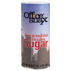 Office Snax Reclosable Canister of Sugar, 20 oz (OFX00019)