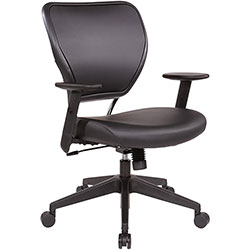 Office Star 5500 Dillon Back & Seat Managers Chair - Black Vinyl Seat - Black Vinyl Back - 5-star Base - Armrest