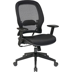 Office Star AirGrid Back & Mesh Seat Managers Chair - Black Seat - Black Back - High Back - 5-star Base - Armrest