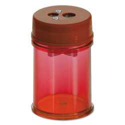 Officemate Pencil/Crayon Sharpener, 1.38 in dia. x 2.13 in, Red, 8/Pack