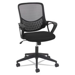 OIF Modern Mesh Task Chair, Supports up to 250 lbs., Black Seat/Black Back, Black Base