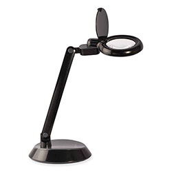 OttLite Space-Saving LED Magnifier Desk Lamp, 14 in High, Black