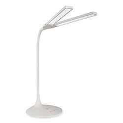 OttLite Wellness Series Pivot LED Desk Lamp with Dual Shades, 13.25 in to 26 in High, White