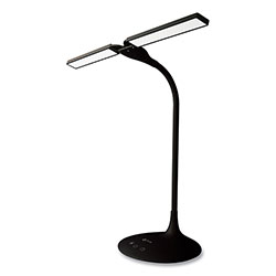 OttLite Wellness Series Pivot LED Desk Lamp with Dual Shades, 13.25 in to 26 in High, Black