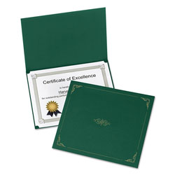 Oxford Certificate Holder, 11 1/4 x 8 3/4, Green, 5/Pack (ESS29900605BGD)