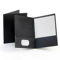 Oxford Linen Finish Twin Pocket Folders, Letter, Black,25/Box