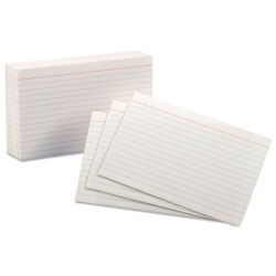 Oxford Ruled Index Cards, 4 x 6, White, 100/Pack