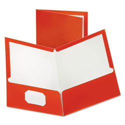 Oxford Two-Pocket Laminated Paper Folder, 100-Sheet Capacity, Metallic Copper