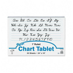 Pacon Chart Tablets, 1 in Presentation Rule, 24 x 16, 25 Sheets