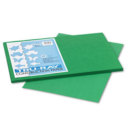 Pacon Construction Paper, 76 lbs., 12 x 18, Holiday Green, 50 Sheets/Pack