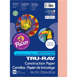 Pacon Construction Paper, 9 x 12, Salmon, 50 Sheets