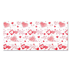 Pacon Corobuff Corrugated Paper Roll, 48 in x 25 ft, Valentine Hearts