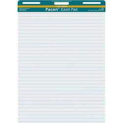 Pacon Easel Pad, Perforated, 1" Ruled, 27x34", 50 Sheets, White