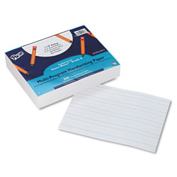 Pacon Multi-Program Handwriting Paper, 16 lb, 1 1/8 in Long Rule, One-Sided, 8 x 10.5, 500/Pack