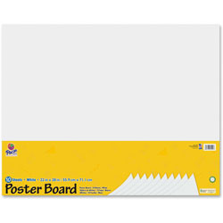 Pacon Poster Board, 22 in x 28 in, 10SH/PK, White