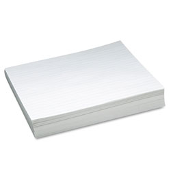 Pacon Skip-A-Line Ruled Newsprint Paper, 3/4 in Two-Sided Long Rule, 8.5 x 11, 500/Pack