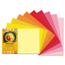 Pacon Tru-Ray Construction Paper, 76lb, 12 x 18, Assorted Cool/Warm Colors, 25/Pack