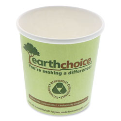Pactiv EarthChoice Compostable Container, Large Soup, 16 oz, 3.63 in Diameter x 3.88 inh, Green, 500/Carton