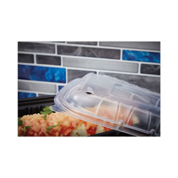 Pactiv EarthChoice Entree2Go Takeout Container Vented Lid, 8.67 x 5.75 x 0.98, Clear, 300/Carton