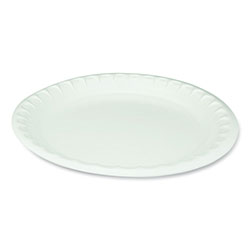Pactiv Laminated Foam Dinnerware, Plate, 10.25 in Diameter, White, 540/Carton