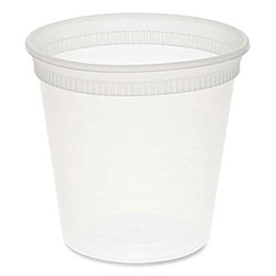 Pactiv Newspring DELItainer Microwavable Container, 24 oz, 4.55 x 4.55 x 4.35, Clear, Plastic, 480/Carton
