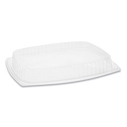 Pactiv Showcase Deli Container Lid, For 3-Compartment 48/64 oz Containers, 9 x 7.4 x 1, Clear, 220/Carton