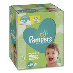 Pampers® Complete Clean Baby Wipes, 1-Ply, Baby Fresh, 72 Wipes/Pack, 10 Packs/Carton