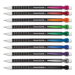 Papermate® Write Bros Mechanical Pencil, 0.7 mm, HB (#2), Black Lead, Black Barrel with Assorted Clip Colors, 24/Pack