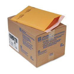 Paper Jiffylite® Jiffylite Self-Seal Bubble Mailer, #1, Barrier Bubble Lining, Self-Adhesive Closure, 7.25 x 12, Golden Brown Kraft, 25/Carton (SEL10186)