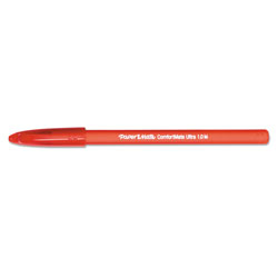 Papermate® ComfortMate Ultra Stick Ballpoint Pen, Medium 1mm, Red Ink/Barrel, Dozen