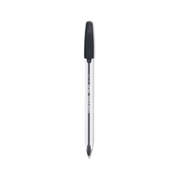 Papermate® InkJoy 50ST Stick Ballpoint Pen, Medium 1mm, Black Ink, Clear Barrel, Dozen
